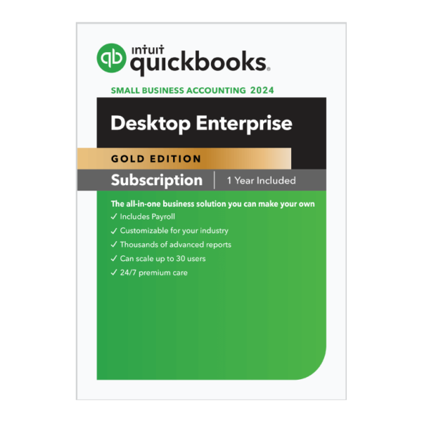 Intuit QuickBooks Desktop Enterprise 2024 Gold Accounting America Inc