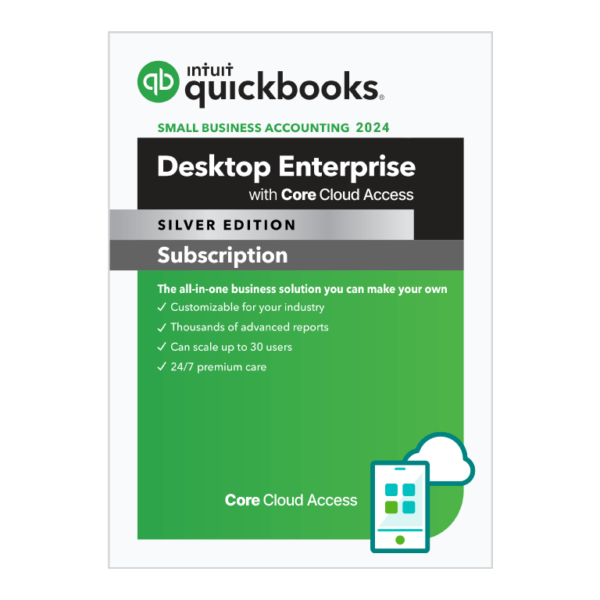 Intuit QuickBooks Desktop Enterprise 2025 Silver with Core Cloud